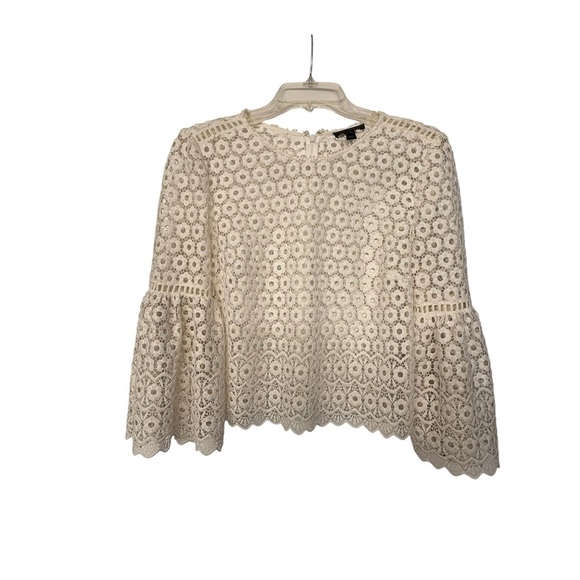 J Crew Cream Lace Women's Top - Picture 2 of 2
